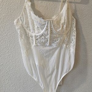 Anthropologie White Lace Chemise Good Conditions